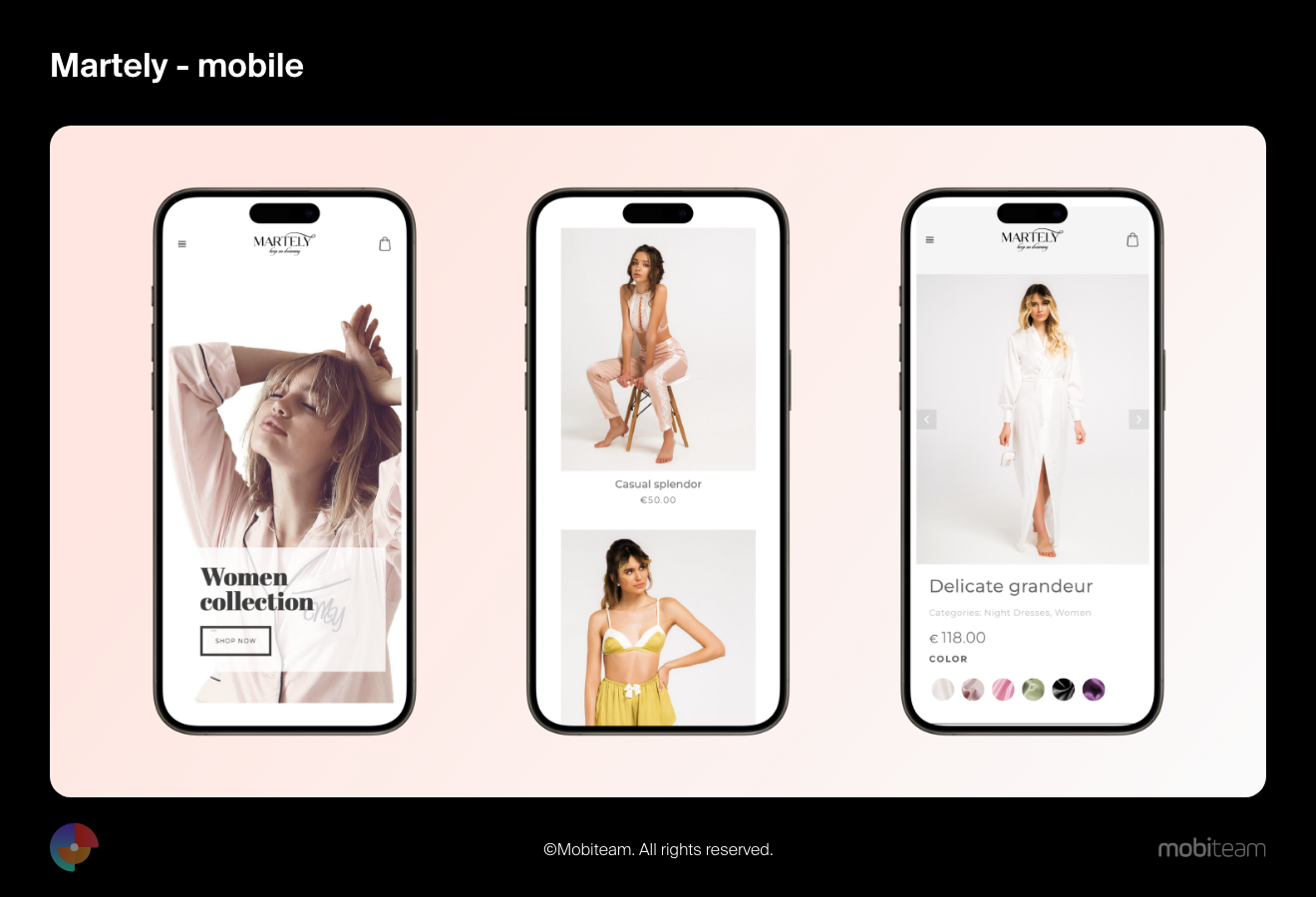 fashion website mobile design